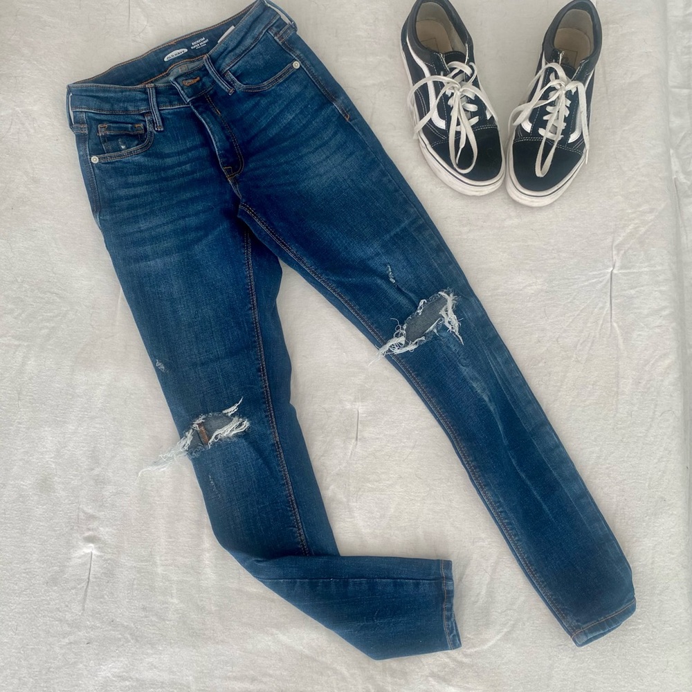 Old Navy Rockstar Super Skinny Mid-Rise Jean - Dark wash Size 00